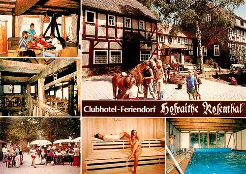 AK / Ansichtskarte 73935050 Rosenthal_Hessen Clubhotel Feriendorf Hofraithe Rosenthal Gastraeume Sauna Hallenbad