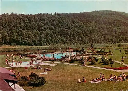 AK / Ansichtskarte  Gieselwerder Freibad Liegewiese