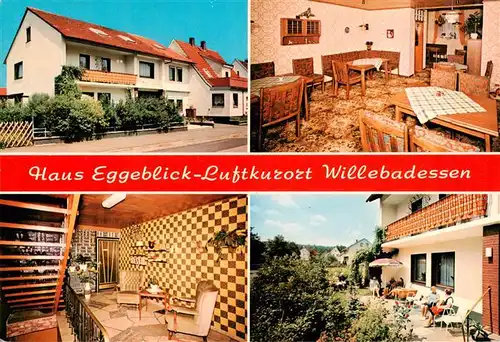 AK / Ansichtskarte 73935085 Willebadessen Haus Eggeblick Gastraeume Terrasse