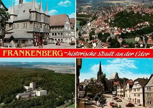 AK / Ansichtskarte 73935112 Frankenberg__Eder Motive Stadtzentrum Historische Stadt Luftaufnahmen