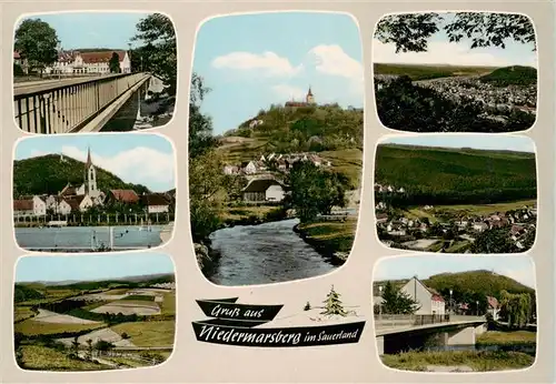 AK / Ansichtskarte 73935121 Niedermarsberg Teilansichten Landschaftspanorama