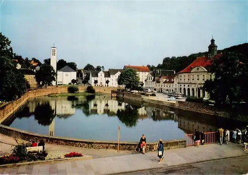 AK / Ansichtskarte  Bad_Karlshafen Hafen Kirche Rathaus