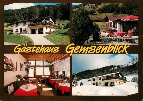 AK / Ansichtskarte 73935167 Brandenberg_Todtnau Gaestehaus Gemsenblick Terrasse Gastraum