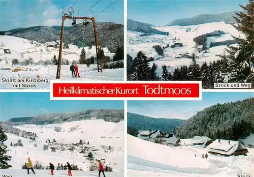 AK / Ansichtskarte  Todtmoos Skilift am Kirchberg mit Strick Panorama Skipiste