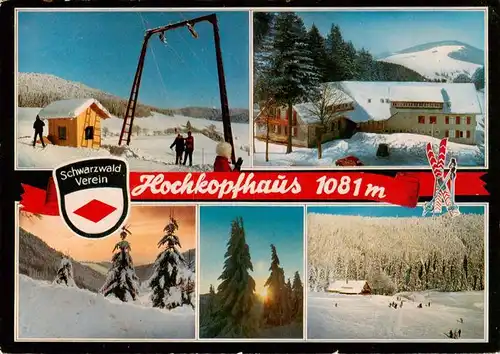 AK / Ansichtskarte 73935197 Todtmoos Skilift Hochkopfhaus Wanderheim Gaststaette