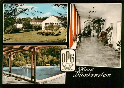 AK / Ansichtskarte  Gladenbach Fliegeraufnahme Dt Postgewerkschaft Erholungsheim Haus Blankenstein Schwimmbad