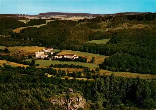 AK / Ansichtskarte  Neukirchen_Knuellgebirge Waldsanatorium Urbachtal und Klinik Dr Bartsch KG Fliegeraufnahme