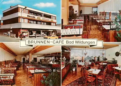 AK / Ansichtskarte  Bad_Wildungen Haus Wackerbarth Brunnen Cafe Gastraeume