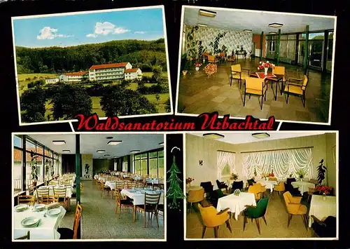 AK / Ansichtskarte  Neukirchen_Knuellgebirge Waldsanatorium Urbachtal und Klinik Dr Bartsch KG Gastraeume