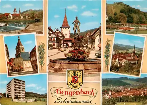 AK / Ansichtskarte 73935316 Gengenbach Stauwehr Obertor Niggelturm Kinzigtor Engelgasse Brunnenstatue Panorama