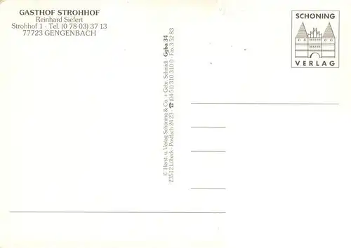 AK / Ansichtskarte  Gengenbach Gasthof Strohhof