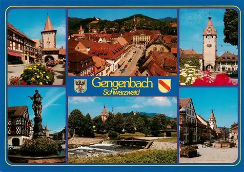 AK / Ansichtskarte 73935327 Gengenbach Obertor Panorama Kinzigtor Marktbrunnen Stauwehr Marktplatz