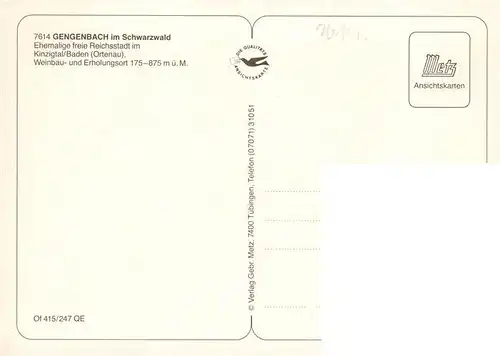 AK / Ansichtskarte  Gengenbach Panorama Fachwerkhaeuser Obertor