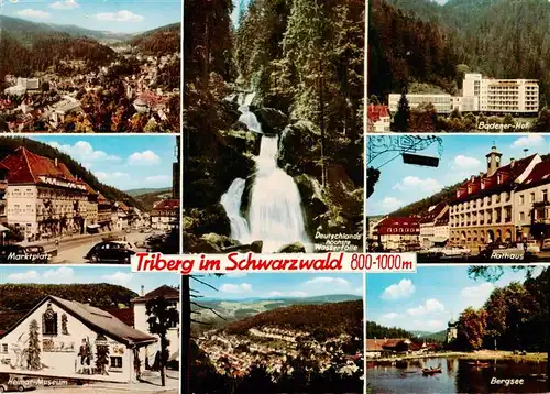 AK / Ansichtskarte  Triberg Panorama Marktplatz Heimat Museum Wasserfall Badener Hof Rathaus Bergsee