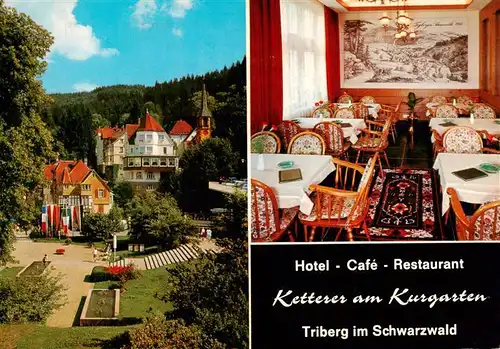 AK / Ansichtskarte  Triberg Hotel Restaurant Cafe Ketterer am Kurgarten Gastraum