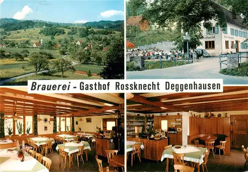 AK / Ansichtskarte 73935396 Deggenhausen Panorama Brauerei Gasthof Rossknecht Gastraeume Terrasse