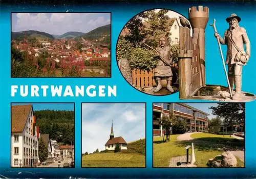 AK / Ansichtskarte  Furtwangen Panorama Brunnen Ortspartie Kapelle Kurhaus