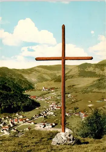 AK / Ansichtskarte  Muenstertal__Schwarzwald Panorama Gipfelkreuz