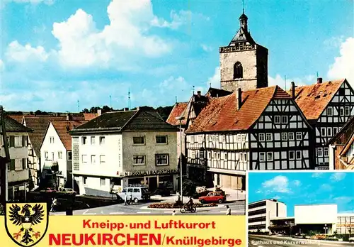AK / Ansichtskarte  Neukirchen_Knuellgebirge Ortspartie Rathaus Kurverwaltung