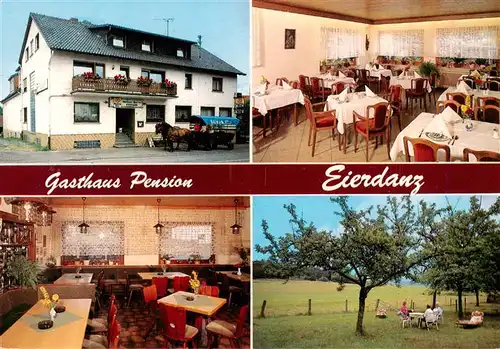 AK / Ansichtskarte  Buchenberg_Voehl Gasthaus Pension Eierdanz Gastraeume Garten