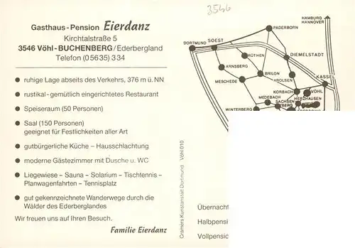 AK / Ansichtskarte  Buchenberg_Voehl Gasthaus Pension Eierdanz Gastraeume Garten