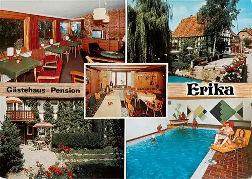 AK / Ansichtskarte  Wrexen Gaestehaus Pension Erika Garten Hallenbad