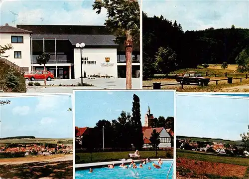 AK / Ansichtskarte  Niederelsungen Haus des Gastes Freibad Panorama