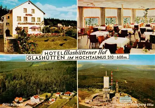 AK / Ansichtskarte  Glashuetten__Taunus Hotel Glashuettener Hof Gastraum Fliegeraufnahmen mit Gr Feldberg