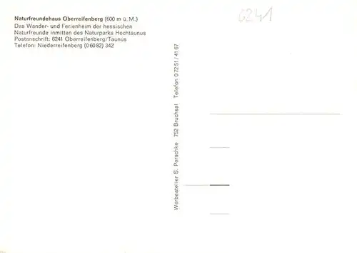 AK / Ansichtskarte  Oberreifenberg Naturfreundehaus Panorama