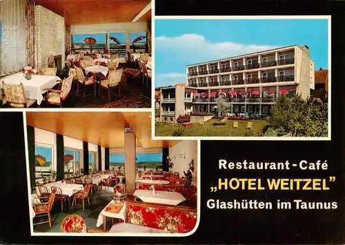 AK / Ansichtskarte 73935495 Glashuetten__Taunus Restaurant Cafe Hotel Weitzel Gastraeume