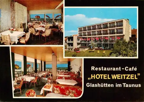 AK / Ansichtskarte  Glashuetten__Taunus Restaurant Cafe Hotel Weitzel Gastraeume