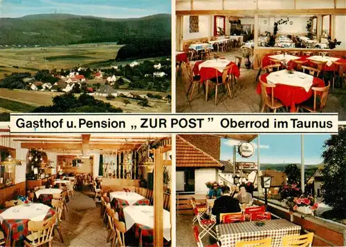 AK / Ansichtskarte  Oberrod_Taunus Panorama Gasthof Pension Zur Post Gastraeume