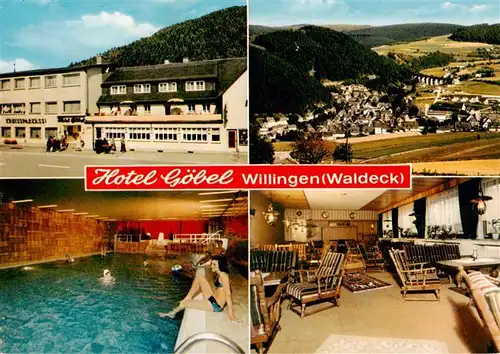 AK / Ansichtskarte  Willingen_Sauerland Hotel Goebel Hallenbad Panorama