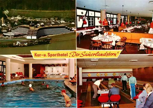 AK / Ansichtskarte 73935521 Willingen_Sauerland Kur- und Sporthotel Der Sauerlandstern Restaurant Kegelbahn Hallenbad