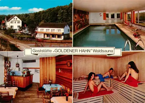 AK / Ansichtskarte 73935535 Gashol Gaststaette Goldener Hahn Waldsauna Hallenbad