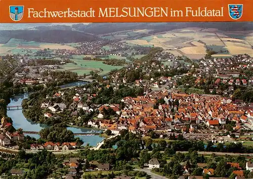 AK / Ansichtskarte 73935579 Melsungen_Fulda Panorama Fachwerkstadt im Fuldatal