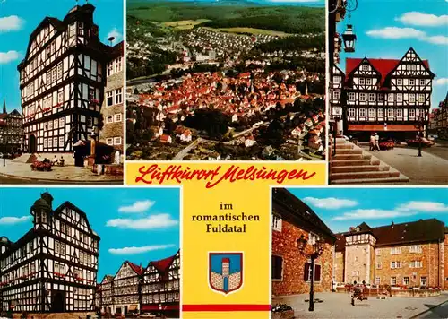 AK / Ansichtskarte 73935594 Melsungen_Fulda Motive Altstadt Fachwerkhaeuser Luftaufnahme