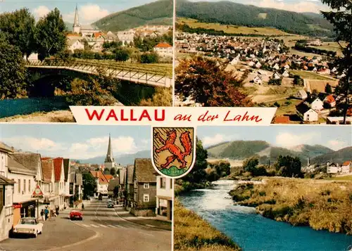 AK / Ansichtskarte 73935596 Wallau_Lahn_Biedenkopf Panorama Partie an der Lahn Hauptstrasse