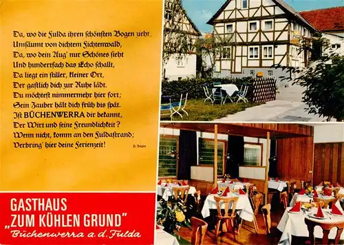 AK / Ansichtskarte  Buechenwerra Gasthaus Zum kuehlen Grund Fachwerkhaus