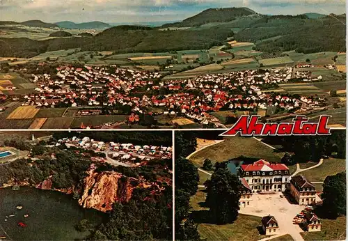 AK / Ansichtskarte 73935604 Weimar_Kassel Panorama Erholungsort mit Blick auf Doernberg Naturbadesee Buehl Campingplatz Schloss Wilhelmsthal