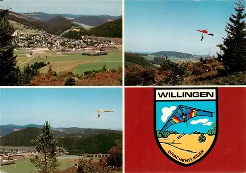 AK / Ansichtskarte  Willingen_Sauerland Panorama Drachenfliegen Kurort im Naturpark Diemelsee