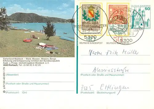 AK / Ansichtskarte  Korbach Liebewiese am See Ferienland Waldeck