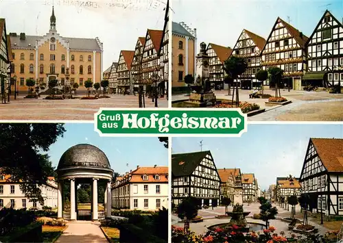 AK / Ansichtskarte 73935682 Hofgeismar Rathaus Marktplatz Teilansichten