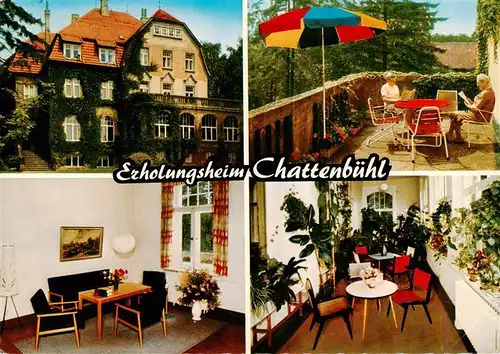 AK / Ansichtskarte  Hann._Muenden Landfrauenschule Chattenbuehl Terrasse Gastraum