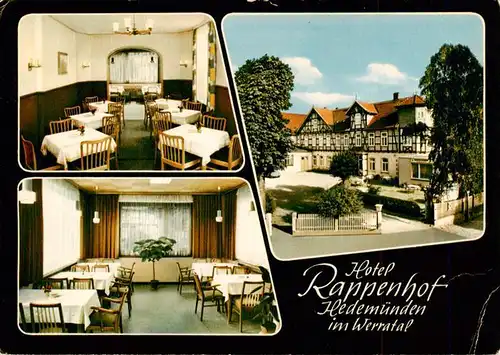 AK / Ansichtskarte  Hedemuenden_Hannoversch-Muenden Hotel Rappenhof Gastraeume