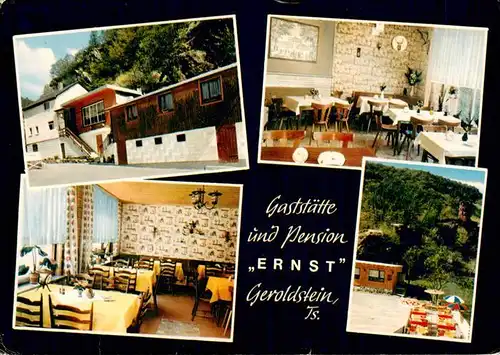 AK / Ansichtskarte  Geroldstein Gaststaette Pension Ernst Gastraeume Terrasse