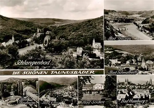 AK / Ansichtskarte  Schlangenbad_Taunus Panorama Bad Nassau Bad Schwalbach Bad Nauheim Bad Ems Bad Soden Bad Homburg