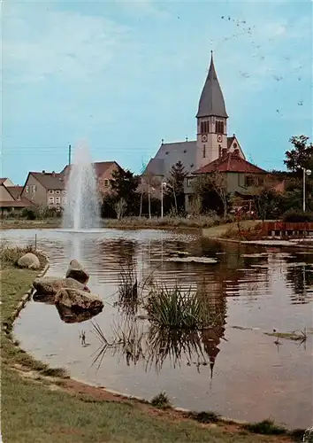 AK / Ansichtskarte  Hattersheim_Main Kirche Mainpartie