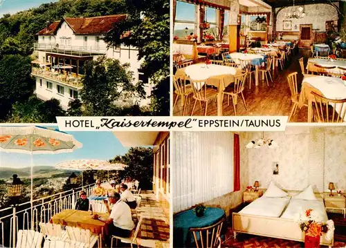 AK / Ansichtskarte 73935808 Eppstein_Taunus Hotel Kaisertempel Gastraum Terrasse Zimmer