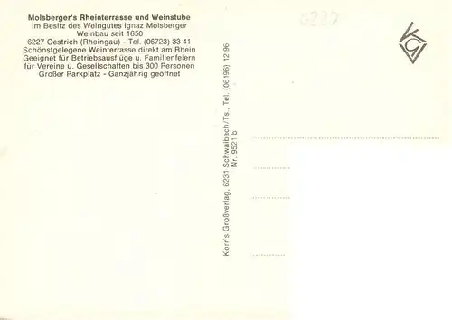 AK / Ansichtskarte  Oestrich-Winkel Rheinterrasse Molsberger Gastraeume
